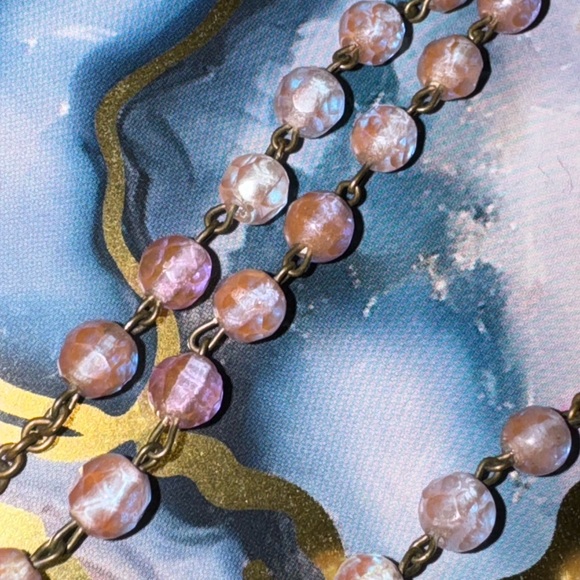 Antique 19th century Saphiret Glass Bead Rosary - Picture 8 of 8